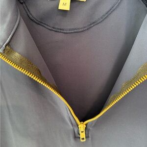Navy 1/4 zip with gold zipper